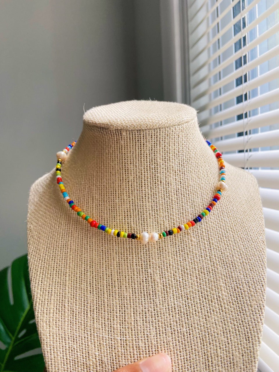 beaded multicolor necklace for women