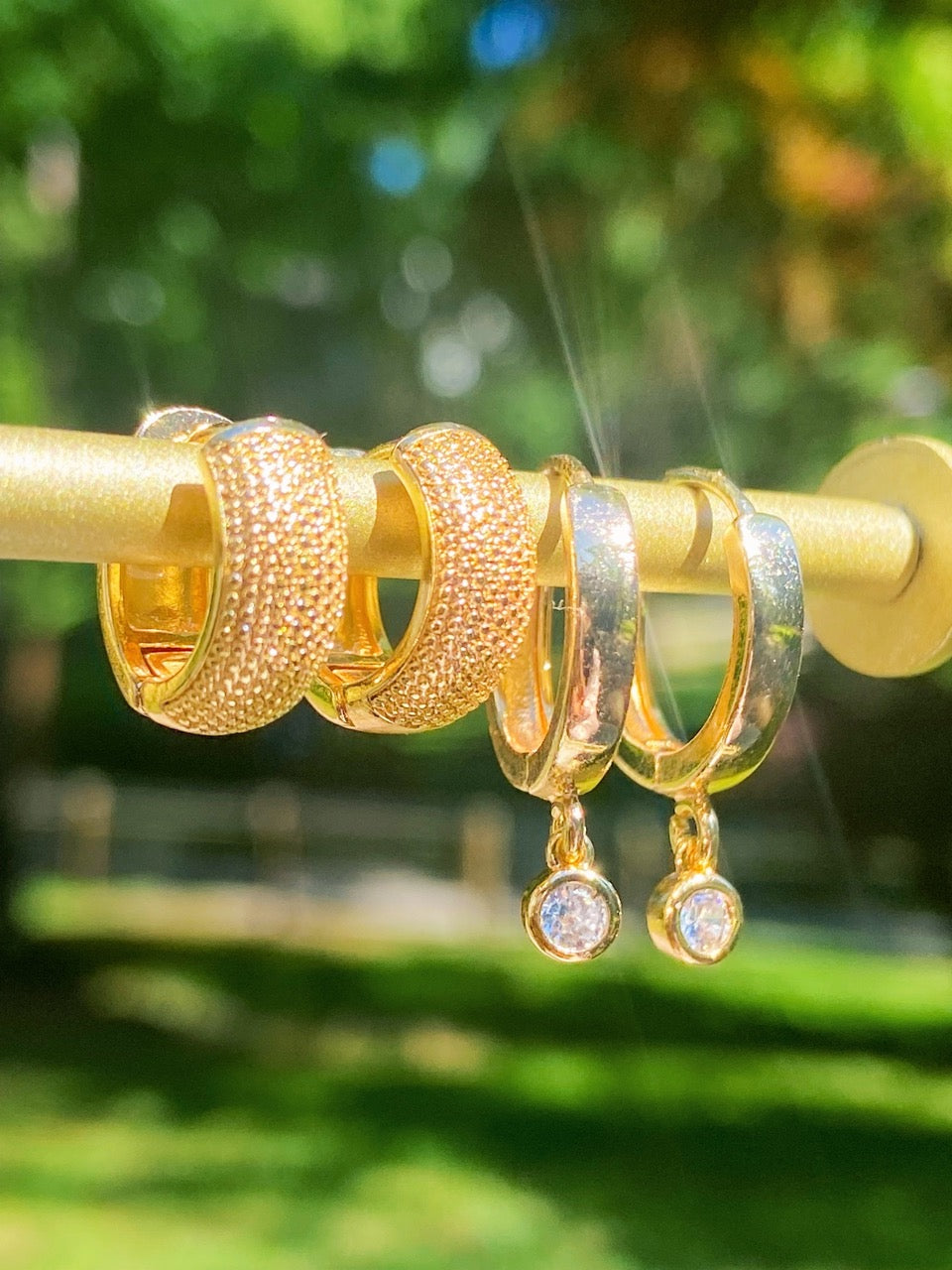 gold hoop earrings