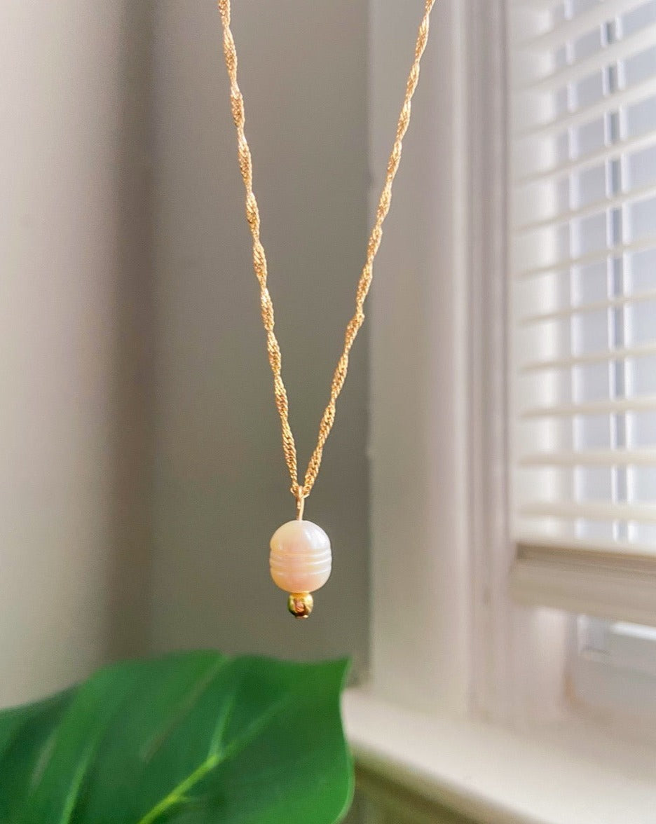 18k Gold Plated Freshwater Pearl Necklace