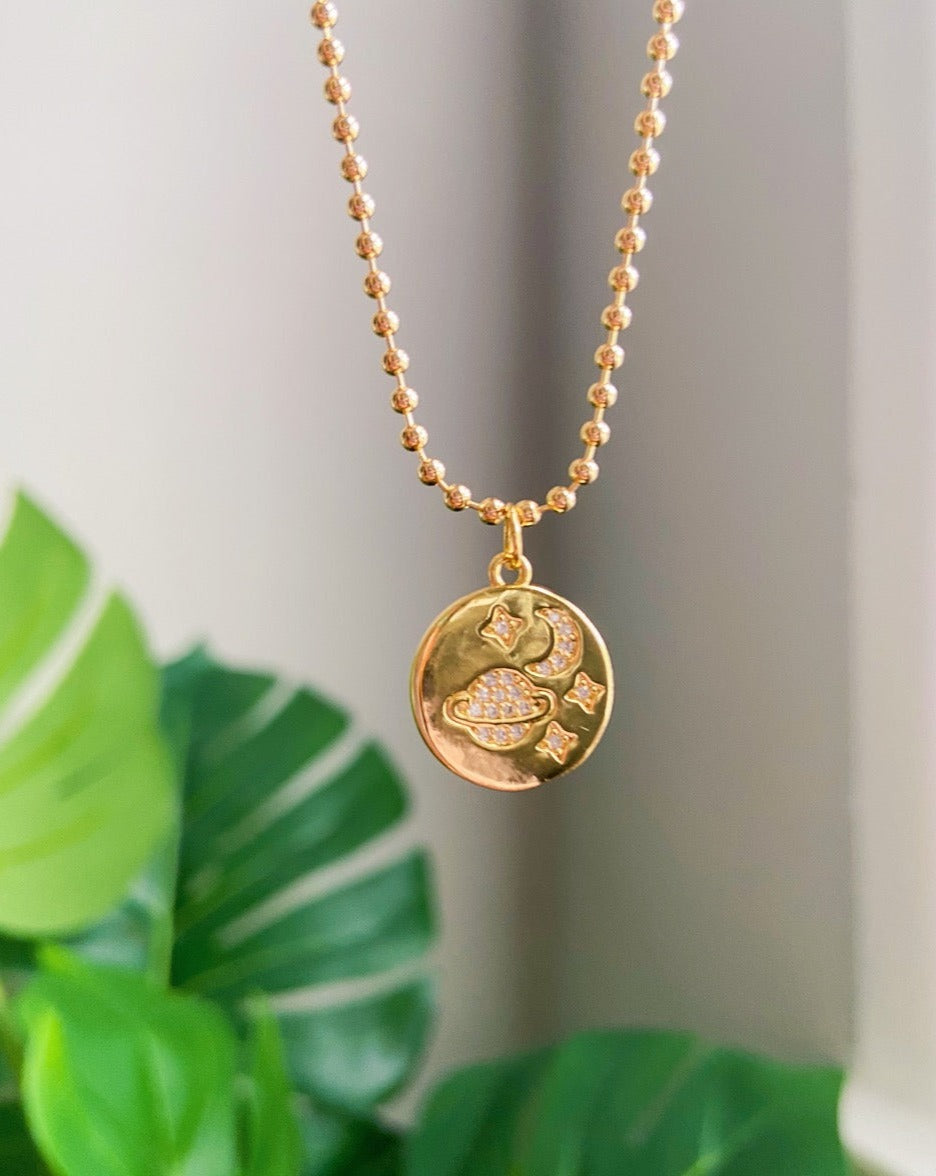 18k Gold Plated Medallion Necklace