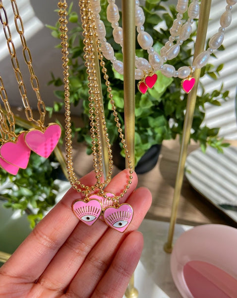 18k_Gold_Plated_Pink_Heart_Nec
