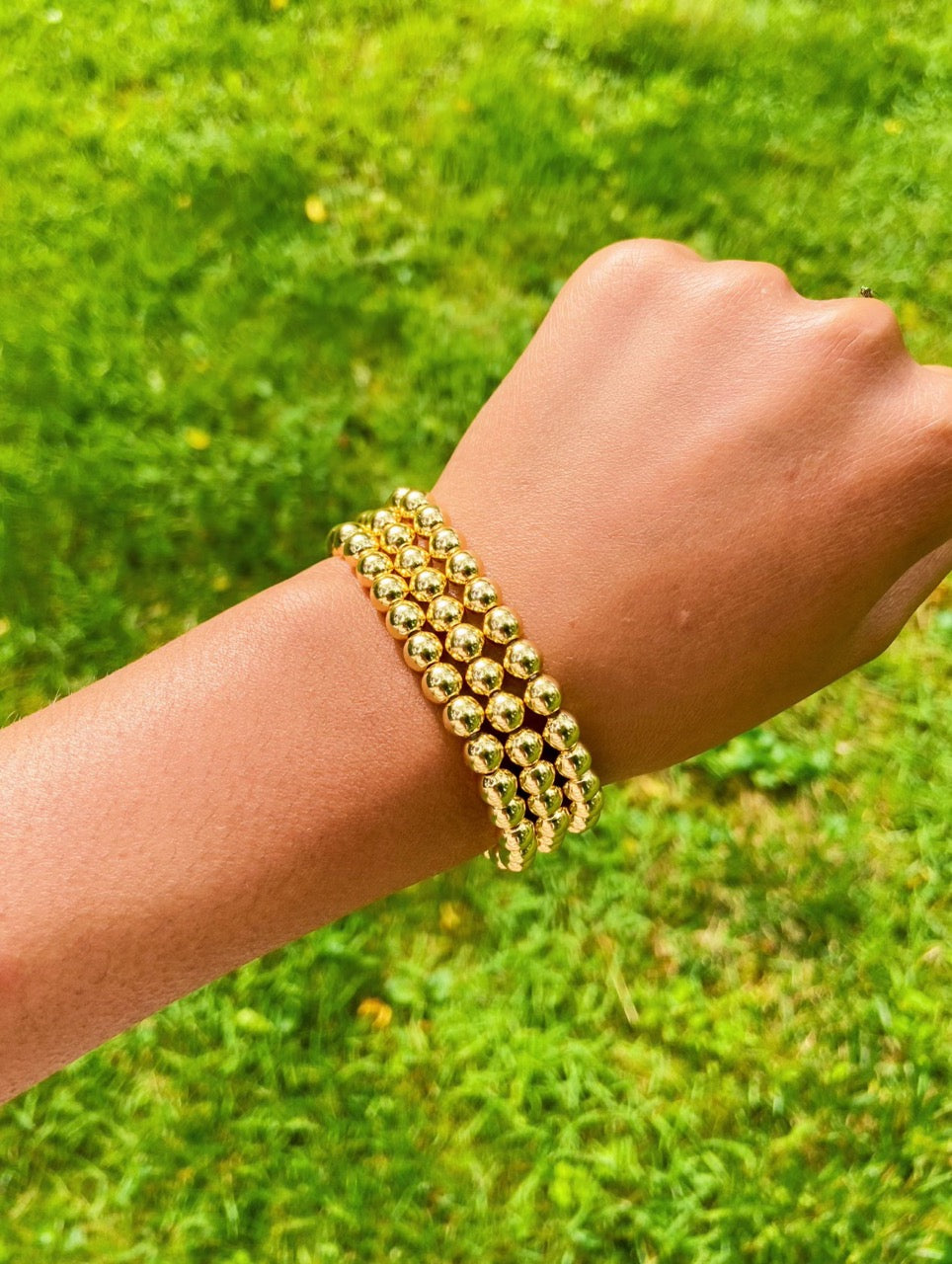 18k gold plated bracelet stack