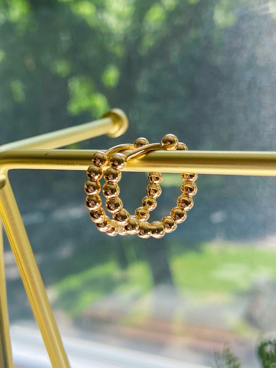 Bubble Gold Hoop Earrings