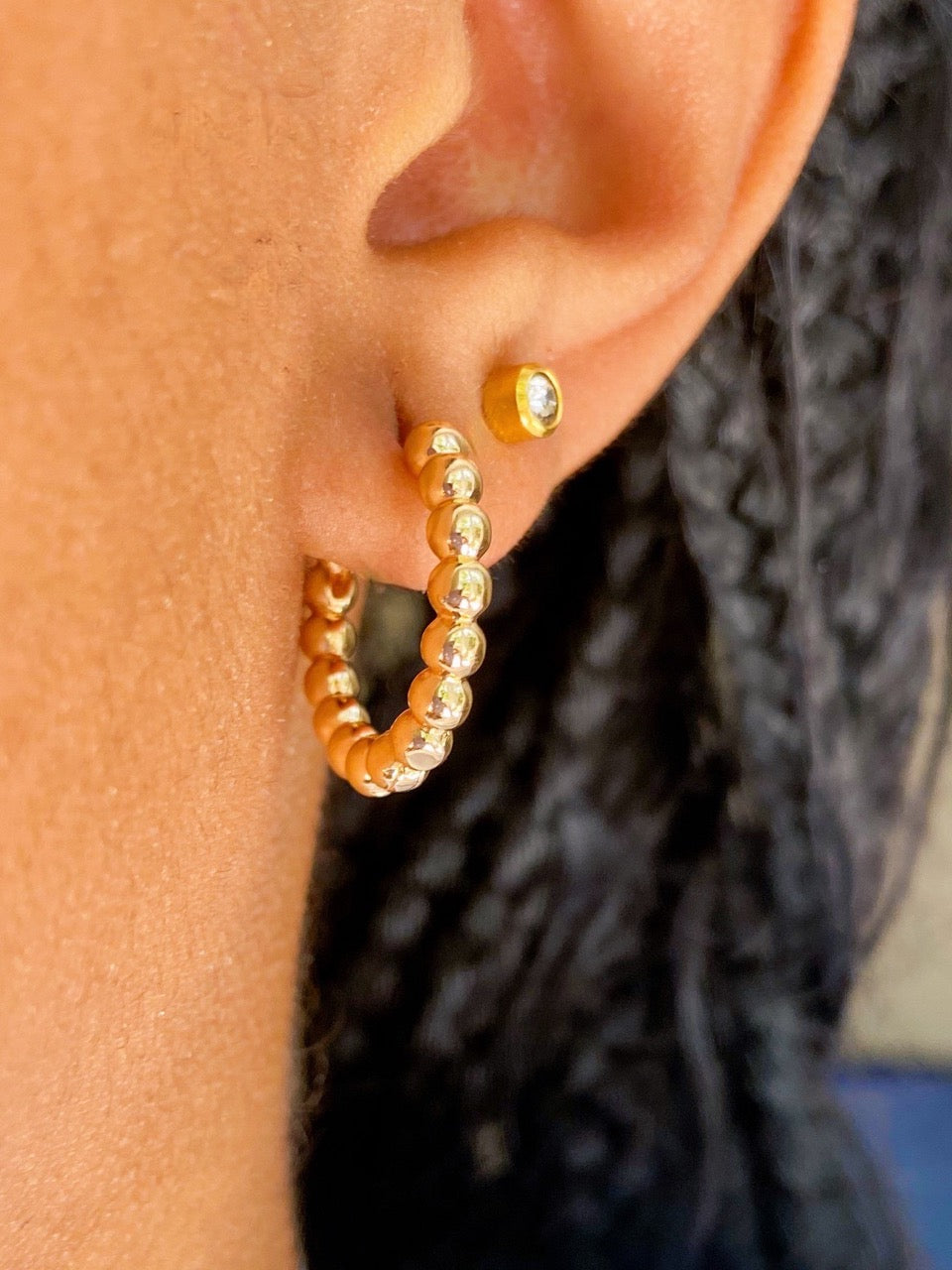 Bubble Gold Hoop Earrings