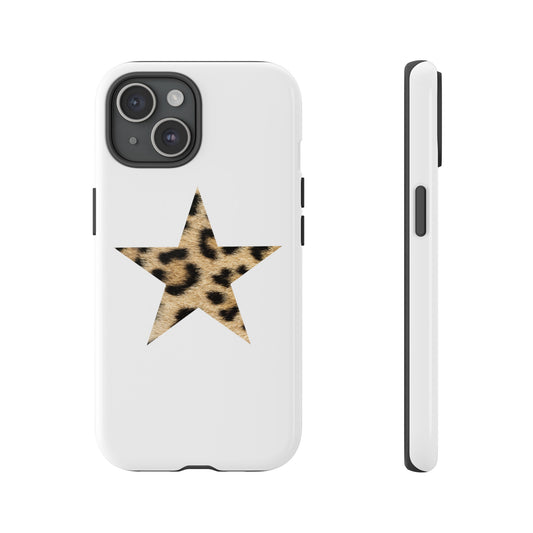 leopard print star phone case