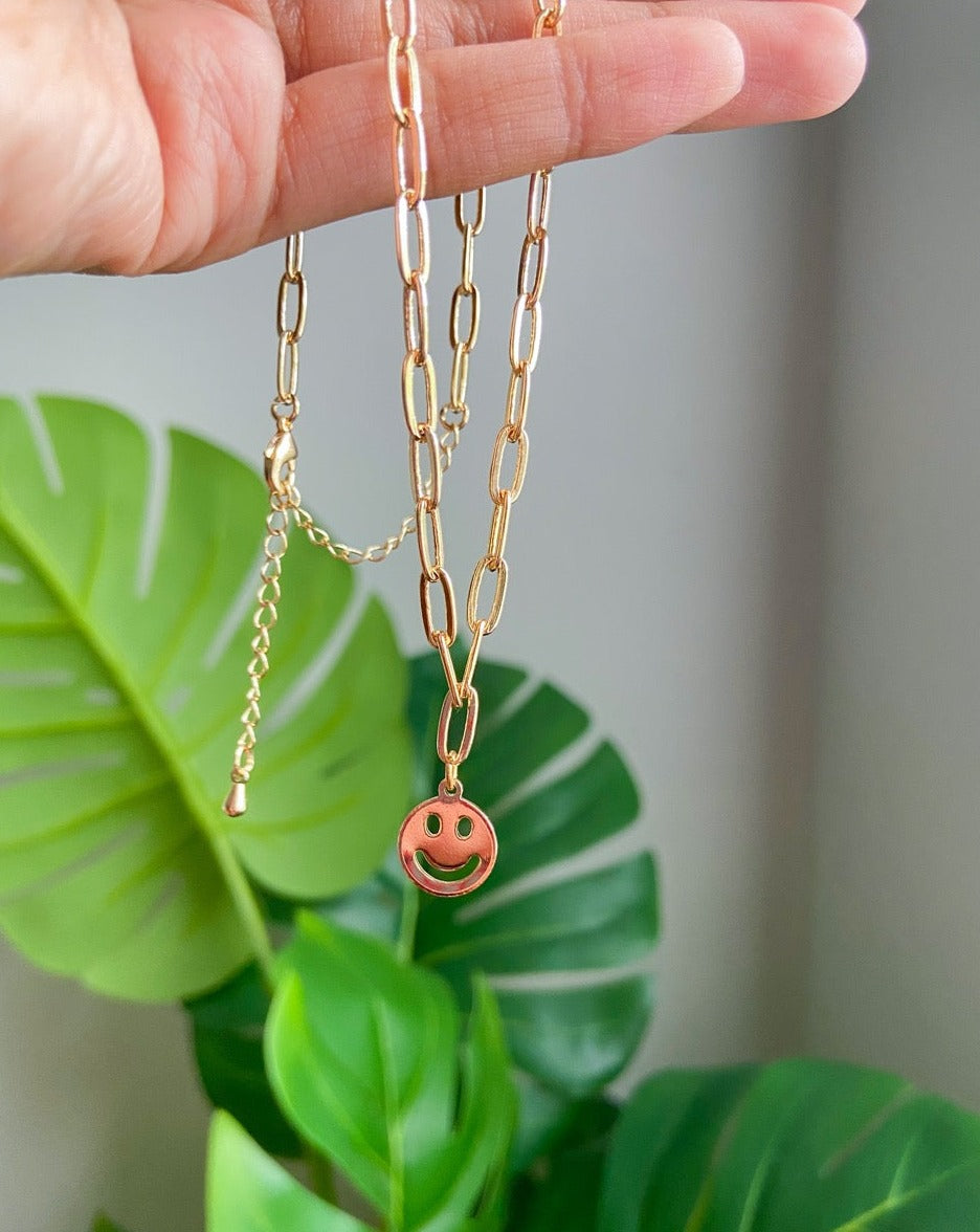 smiley face necklace