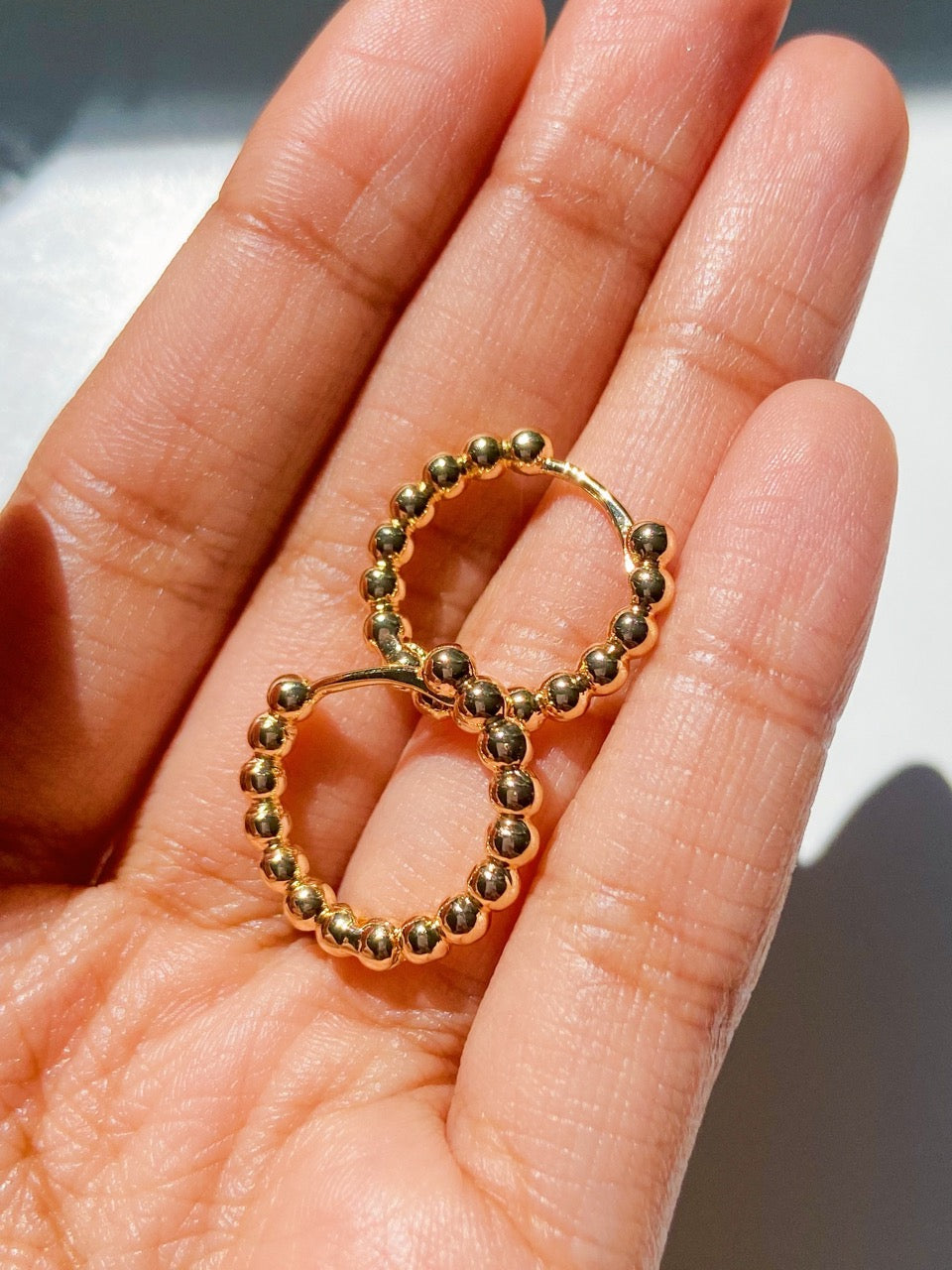 Bubble Gold Hoop Earrings